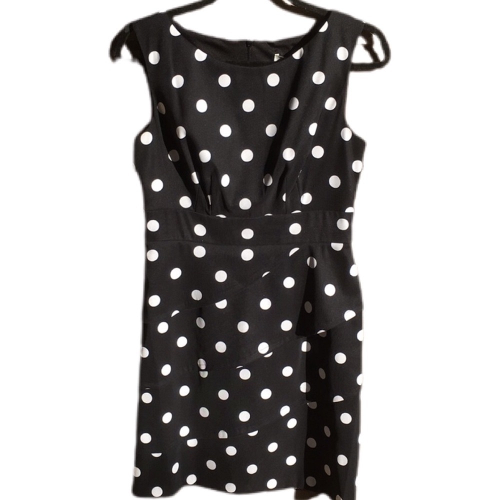 Dressbarn Black Polka Dot Dress